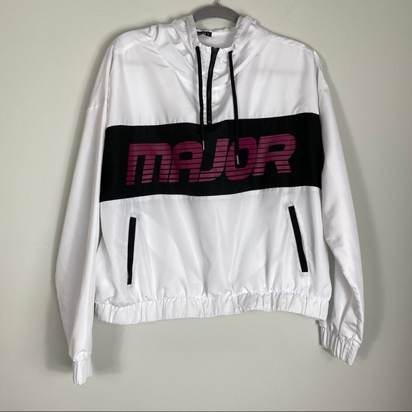 Forever 21 Major Graphic Lightweight Pullover Jacket - Picture 2 of 6